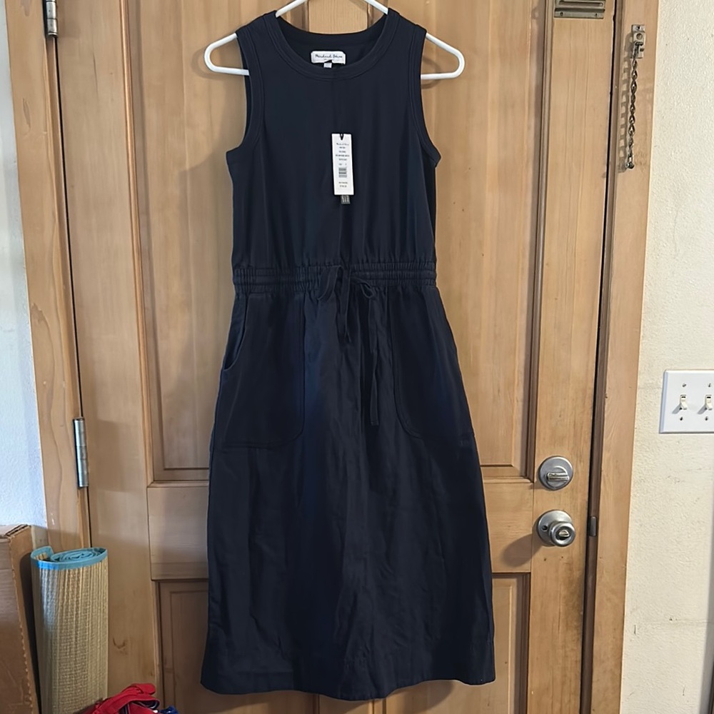 Michael Stars Black Sleeveless Crew Neck Sundress